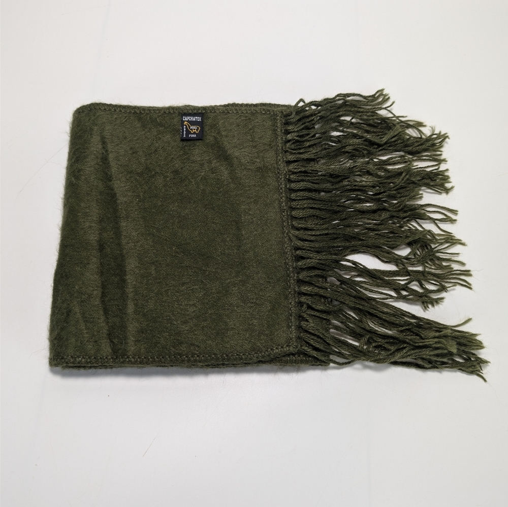 Capchatex Peruvian Alpaca Fringe Tassel Edge Long Rectangular Scarf